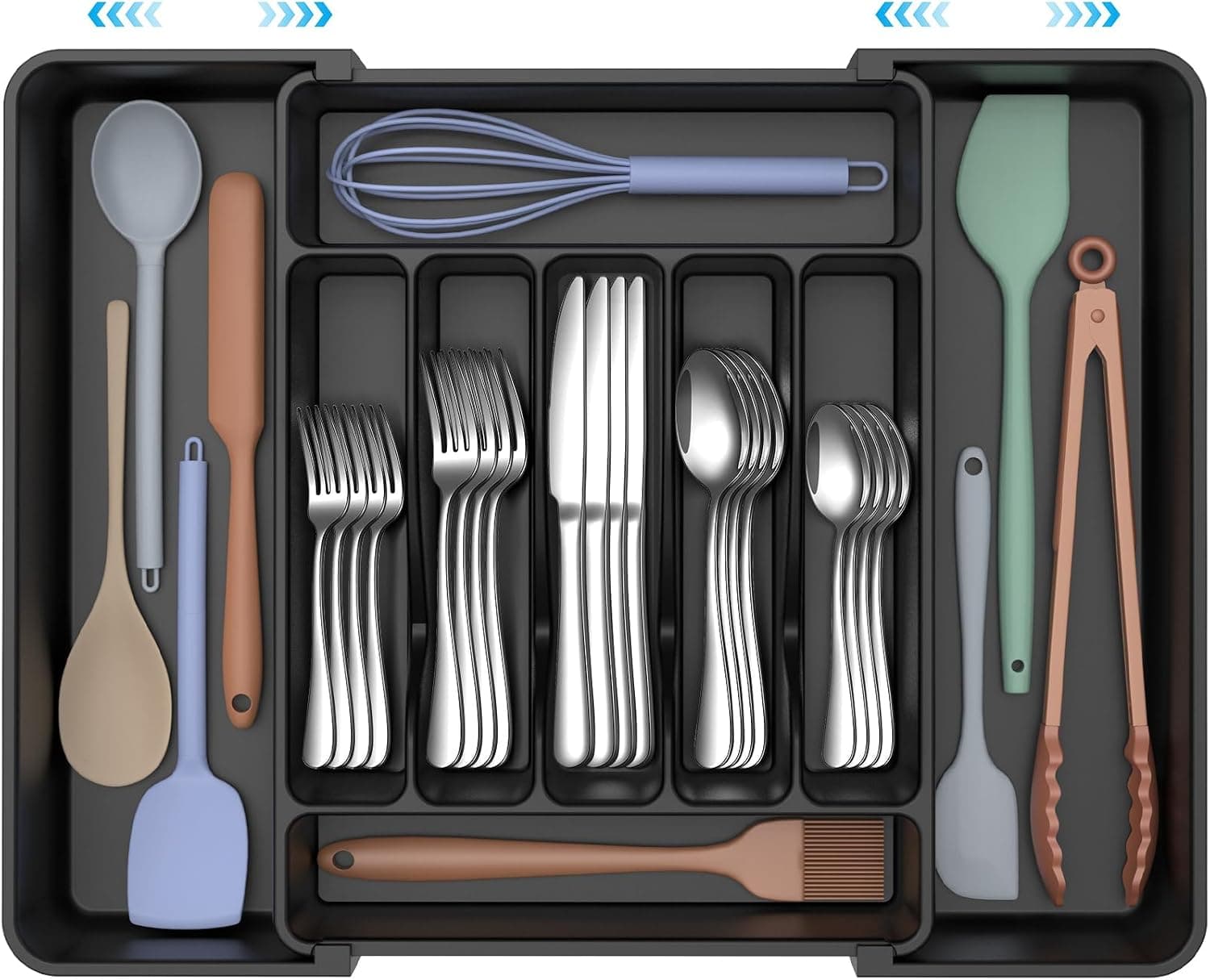 ukeetap Extra Large Expandable Silverware Organizer